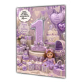 1st Birthday Card Girl Doll Pram Teddy Granddaughter Daughter Large A5 Size