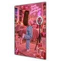 Happy Birthday Granddaughter Brown Hair Pink Selfie Card A5
