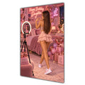 Happy Birthday Daughter Brown Hair Pink Selfie Card A5