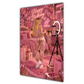 Happy Birthday Blonde Hair Pink Selfie Card A5