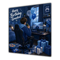Grandson Birthday Card Gamer Blue Gaming Chair