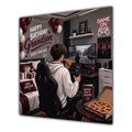 Grandson Birthday Card Gamer Burgundy White Hoodie