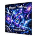 Son 6th Birthday Card Space Galaxy Planets Stars