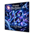 Son 18th Birthday Card Space Galaxy Planets Stars
