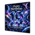 Son 19th Birthday Card Space Galaxy Planets Stars