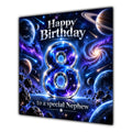 Nephew 8th Birthday Card Space Galaxy Planets Stars