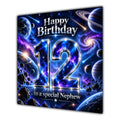 Nephew 12th Birthday Card Space Galaxy Planets Stars