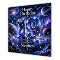 Nephew 19th Birthday Card Space Galaxy Planets Stars