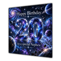 Nephew 20th Birthday Card Space Galaxy Planets Stars