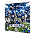 Boy 19th Birthday Card Blue Football Stadium