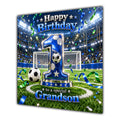 Grandson 1st Birthday Card Blue Football Stadium
