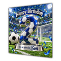 Son 2nd Birthday Card Blue Football Stadium
