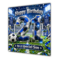Son 21st Birthday Card Blue Football Stadium