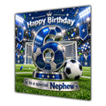 Nephew 6th Birthday Card Blue Football Stadium
