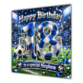 Nephew 18th Birthday Card Blue Football Stadium