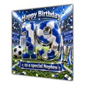 Nephew 19th Birthday Card Blue Football Stadium