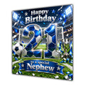 Nephew 21st Birthday Card Blue Football Stadium