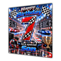 Son 7th Birthday Card Racing Cars Chequered Flags