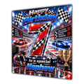 Nephew 7th Birthday Card Racing Cars Chequered Flags