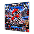 Nephew 8th Birthday Card Racing Cars Chequered Flags