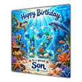 Son 12th Birthday Card Under the Sea Ocean Animals