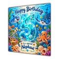 Nephew 5th Birthday Card Under the Sea Ocean Animals