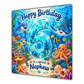 Nephew 6th Birthday Card Under the Sea Ocean Animals