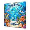 Nephew 7th Birthday Card Under the Sea Ocean Animals