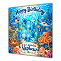 Nephew 9th Birthday Card Under the Sea Ocean Animals