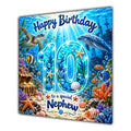 Nephew 10th Birthday Card Under the Sea Ocean Animals