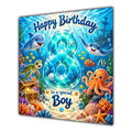 Boy 8th Birthday Card Under the Sea Ocean Animals