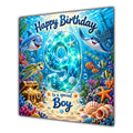 Boy 9th Birthday Card Under the Sea Ocean Animals