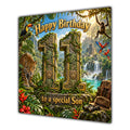 Son 11th Birthday Card Jungle Safari Animals Adventure