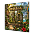 Boy 10th Birthday Card Jungle Safari Animals Adventure