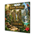 Boy 11th Birthday Card Jungle Safari Animals Adventure