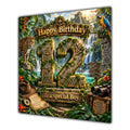 Boy 12th Birthday Card Jungle Safari Animals Adventure