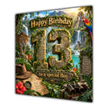 Boy 13th Birthday Card Jungle Safari Animals Adventure
