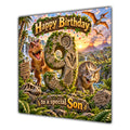 Son 9th Birthday Card Dinosaur Adventure Volcano