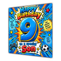 Son 9th Birthday Card Comic Pop Art Stars