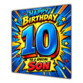 Son 10th Birthday Card Comic Pop Art Stars