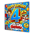 Nephew 4th Birthday Card Comic Pop Art Stars