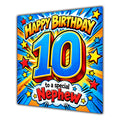 Nephew 10th Birthday Card Comic Pop Art Stars