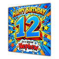 Nephew 12th Birthday Card Comic Pop Art Stars