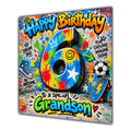 Grandson 6th Birthday Card Colourful Graffiti Street Art