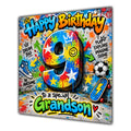 Grandson 9th Birthday Card Colourful Graffiti Street Art