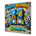 Grandson 11th Birthday Card Colourful Graffiti Street Art