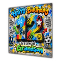 Grandson 12th Birthday Card Colourful Graffiti Street Art
