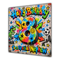 Nephew 8th Birthday Card Colourful Graffiti Street Art