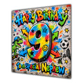 Nephew 9th Birthday Card Colourful Graffiti Street Art