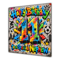 Nephew 11th Birthday Card Colourful Graffiti Street Art